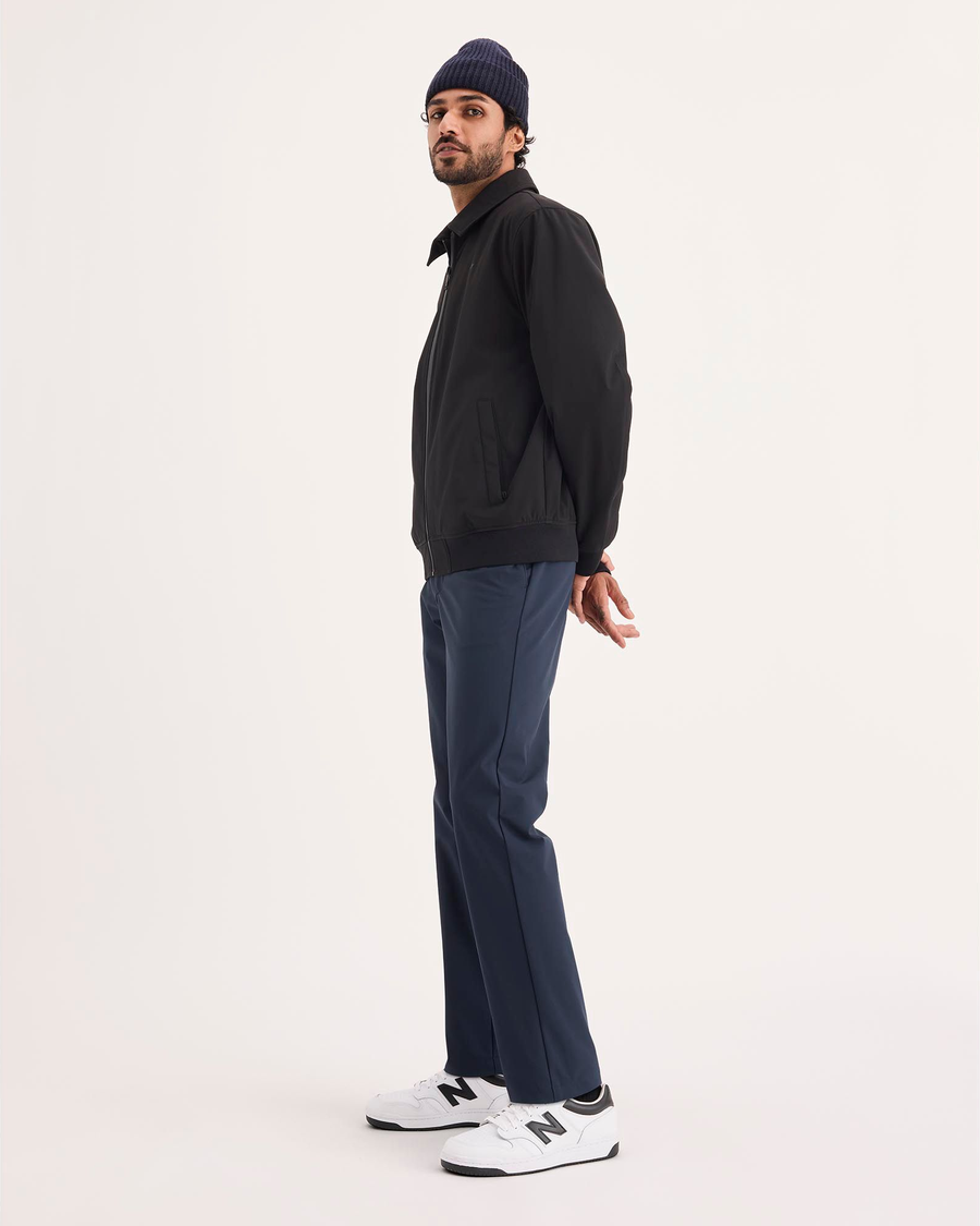 View of model wearing Navy Blazer Go Chino, Slim Fit with Airweave.