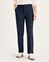 Front view of model wearing Navy Blazer Go Pant, Slim Fit with Airweave.
