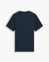 View of model wearing Navy Blazer Go Tee, Slim Fit.