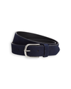 View of  Navy Blazer Men's Casual Suede Belt.