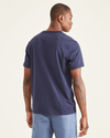 Back view of model wearing Navy Blazer Original Tee, Slim Fit.