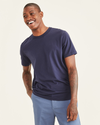Front view of model wearing Navy Blazer Original Tee, Slim Fit.