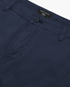 View of model wearing Navy Blazer Utility Cargo Pant, Straight Fit.