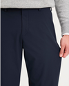 View of model wearing Navy Go Airweave Chino, Straight Fit.