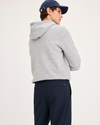 View of model wearing Navy Go Airweave Chino, Straight Fit.