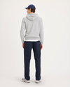 Back view of model wearing Navy Go Airweave Chino, Straight Fit.