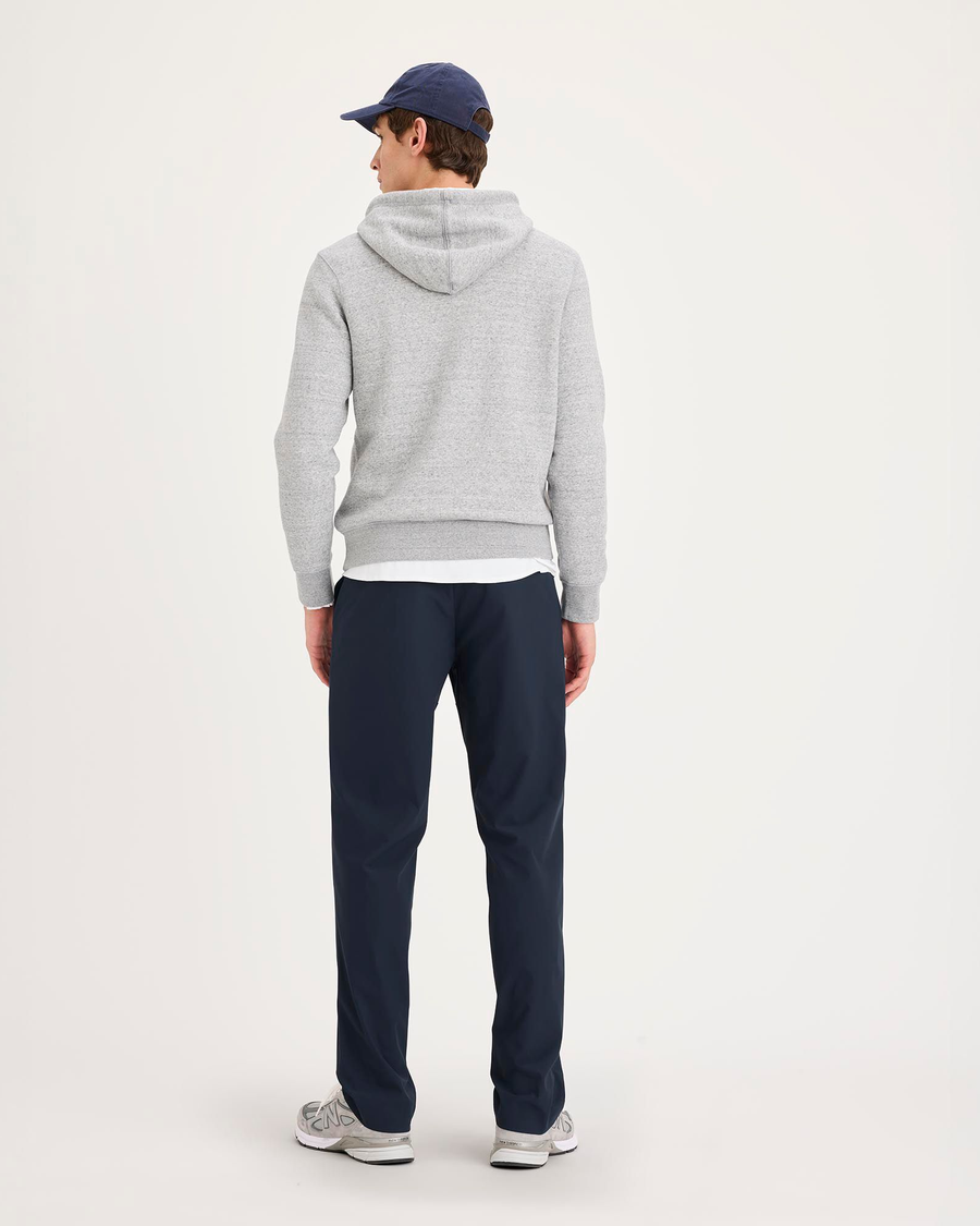 Back view of model wearing Navy Go Airweave Chino, Straight Fit.