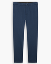 View of model wearing Ocean Blue Go Activeflex Chino, Skinny Fit.