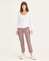 Front view of model wearing Old Rose Weekend Chino Pants, Slim Fit.