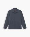 View of model wearing Ombre Blue Go Overshirt, Regular Fit with Airweave.