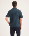 Back view of model wearing Orchard Stratified Sea Men's Regular Fit Camp Shirt.