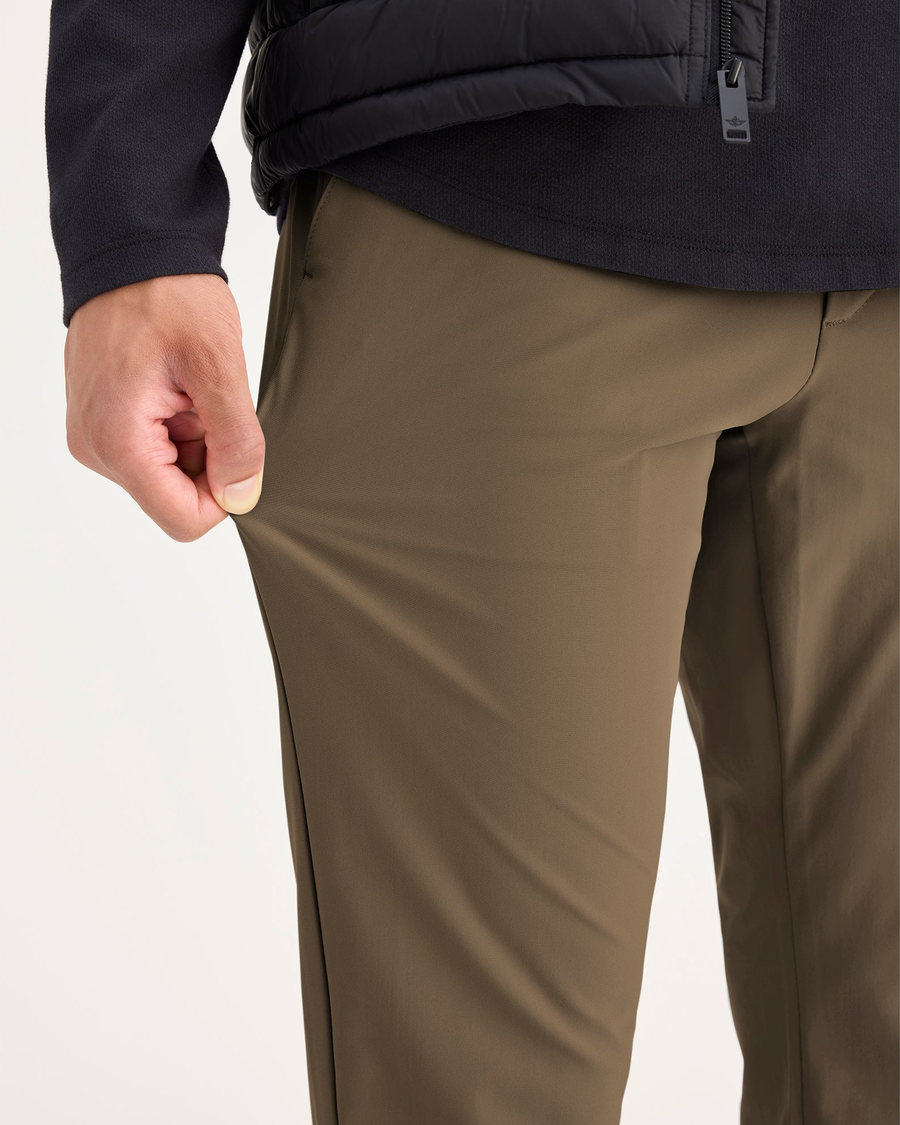 View of model wearing Otter Go Chino, Slim Fit with Airweave.