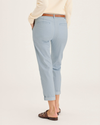 Back view of model wearing Oxnard Tourmaline Stripe Weekend Chino, Slim Fit.