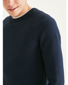 View of model wearing Pembroke Men's Regular Fit Crewneck Sweater.