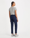 Back view of model wearing Pembroke Women's Slim Fit Weekend Chino Pants.