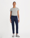 Front view of model wearing Pembroke Women's Slim Fit Weekend Chino Pants.