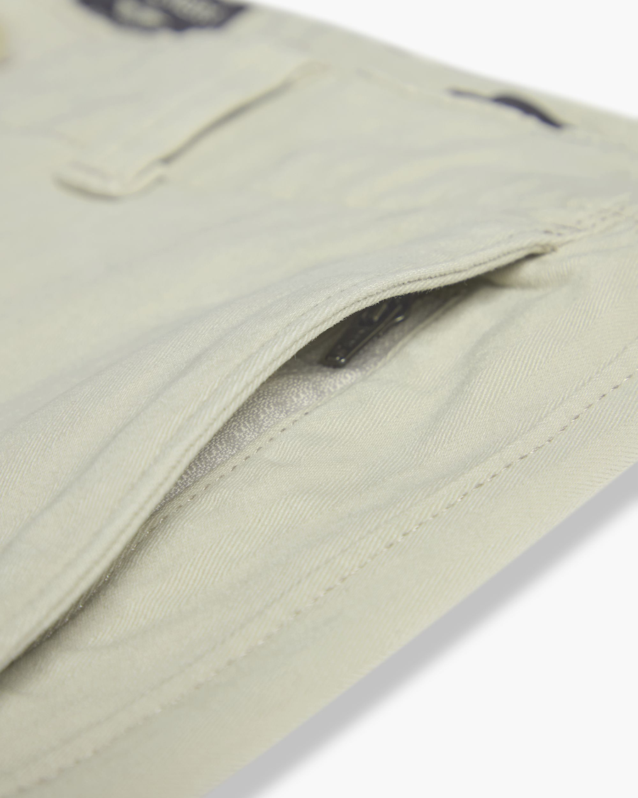 View of model wearing Pure Cashmere Alpha Chino Pants, Slim Fit.