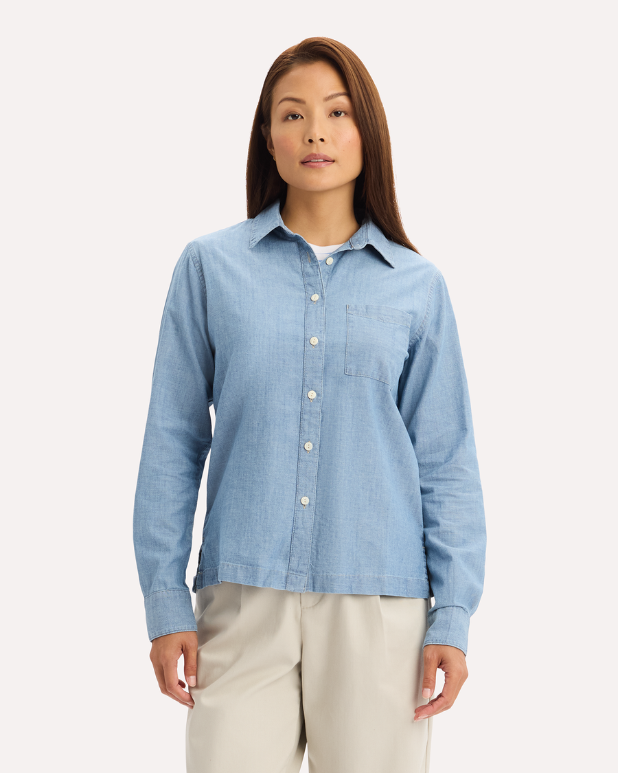 View of model wearing Rio 1-Pocket Shirt, Regular Fit.