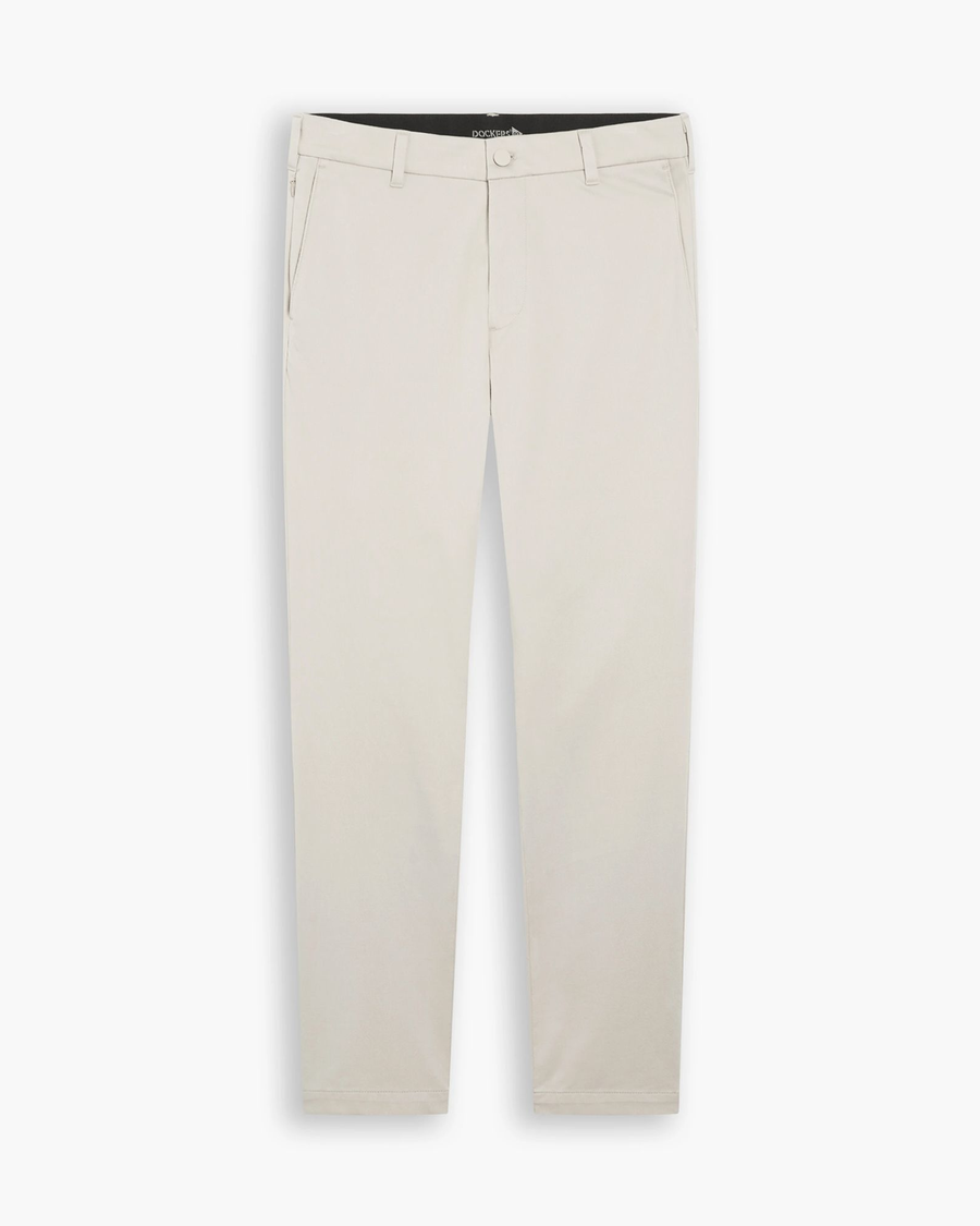 View of model wearing Sahara Khaki Go Activeflex Chino, Skinny Fit.