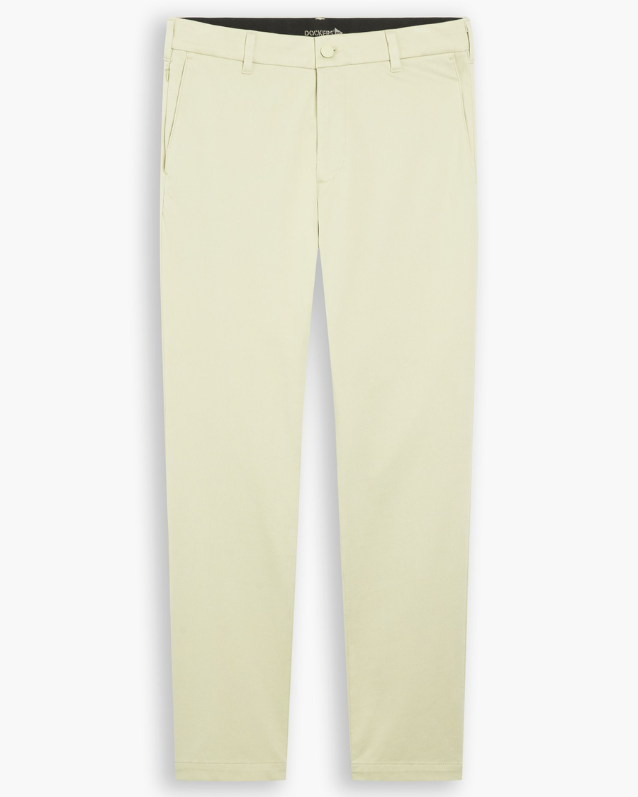 View of model wearing Sahara Khaki Go Activeflex Chino, Skinny Fit.