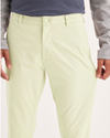 View of model wearing Sahara Khaki Go Activeflex Chino, Skinny Fit.