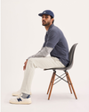 View of model wearing Sahara Khaki Go Activeflex Chino, Skinny Fit.