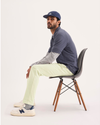 View of model wearing Sahara Khaki Go Activeflex Chino, Skinny Fit.