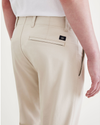 View of model wearing Sahara Khaki Men's Slim Fit Smart 360 Flex California Chino Pants.