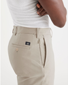 View of model wearing Sahara Khaki Men's Supreme Flex Modern Chino Short.