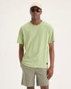 Front view of model wearing Seedling Men's Regular Fit Original Tee Shirt.