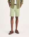 Front view of model wearing Seedling Men's Supreme Flex Modern Chino Short.