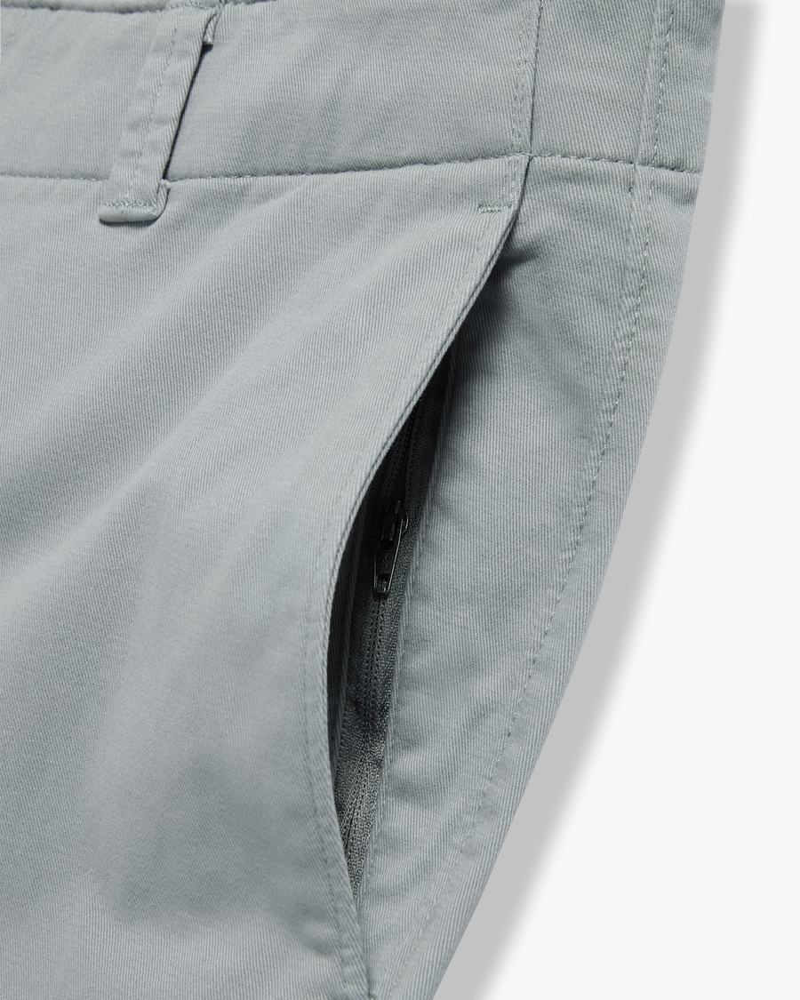 View of model wearing Sharkskin Alpha Chino Pants, Skinny Fit.