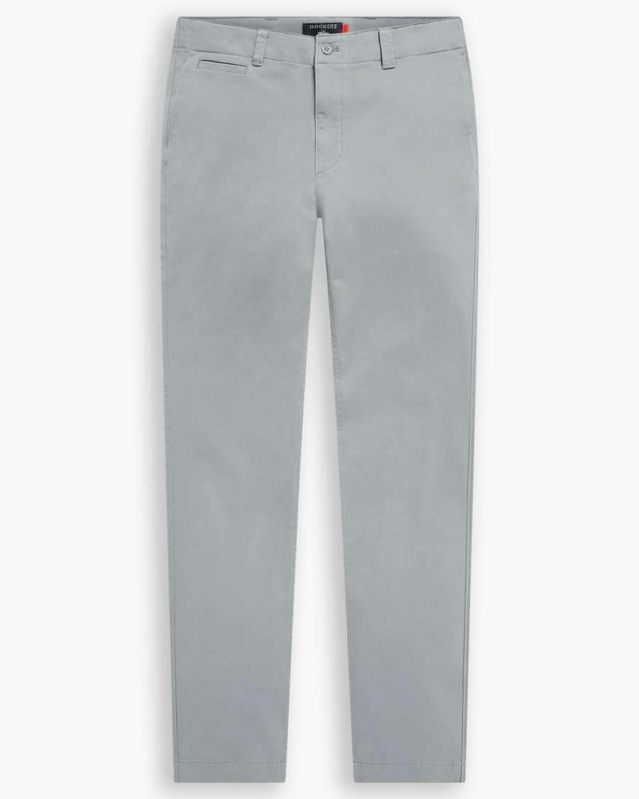 View of model wearing Sharkskin Alpha Chino Pants, Slim Fit.