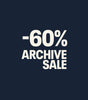 60% Archive Sale text on a dark blue background