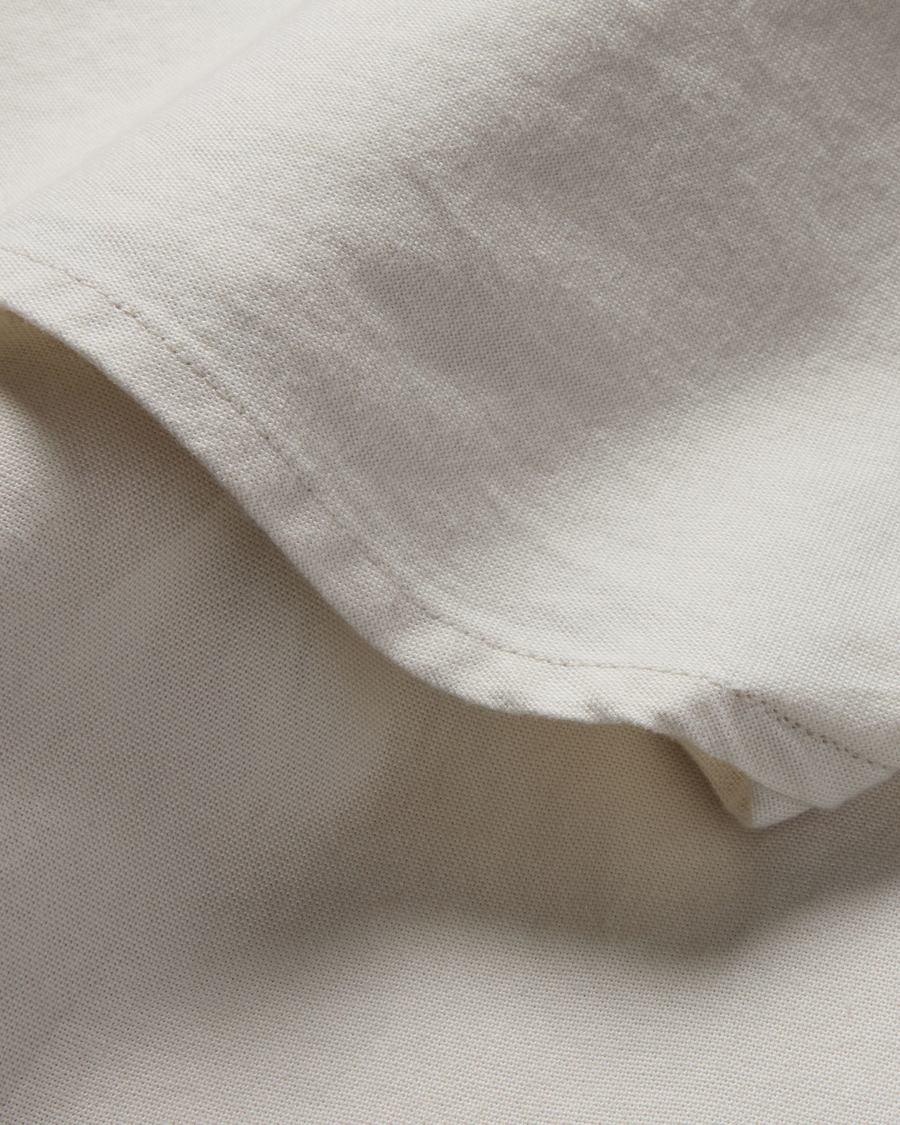 View of model wearing Silver Birch Oxford Shirt, Slim Fit.