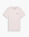 View of model wearing Stencil Pink Graphic Tee, Slim Fit.