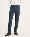 Front view of model wearing Stratified Sea Crafted Khaki Pants, Slim Fit.