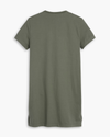View of model wearing Tea Leaf Women's Regular Fit T-Shirt Dress.