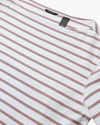 View of model wearing Toadstool Boatneck Tee, Regular Fit.
