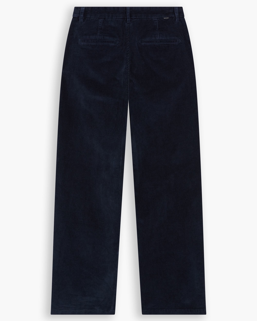 View of model wearing Total Eclipse Blake Chino, High Straight Fit.