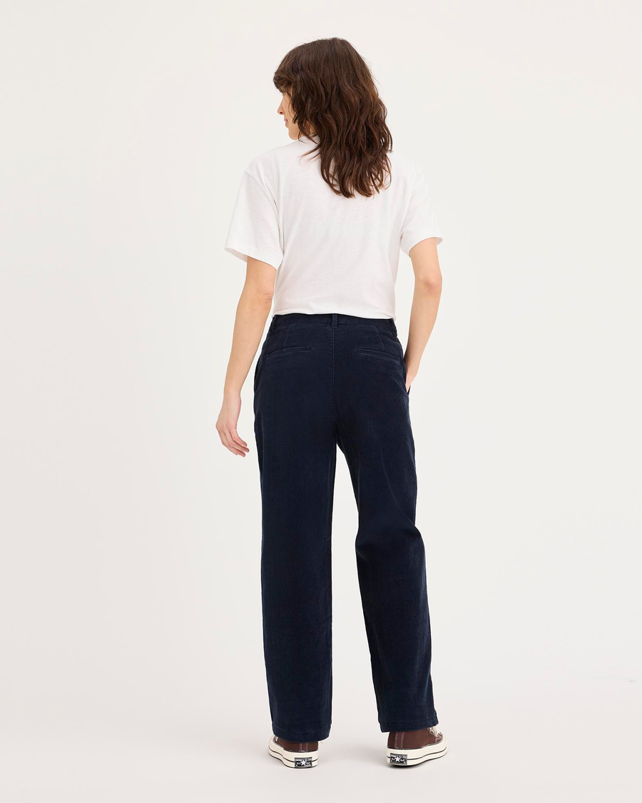 Back view of model wearing Total Eclipse Blake Chino, High Straight Fit.