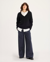 Front view of model wearing Total Eclipse Drawsting Pant, Regular Fit.