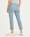 Back view of model wearing Tourmaline Women's Slim Fit Weekend Chino Pants.