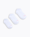 View of  White Women's Low Cut Solid Socks - 3 Pack.